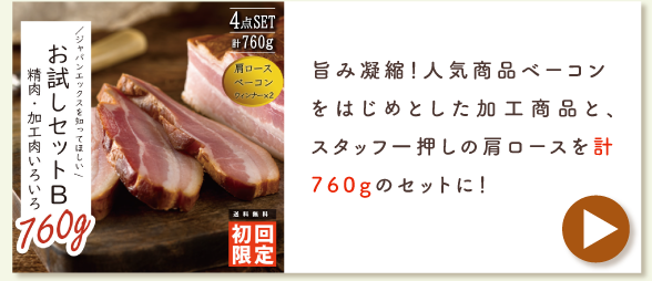 JAPAN X,ジャパンエックス,お試しセットB 精肉加工肉いろいろはこちら