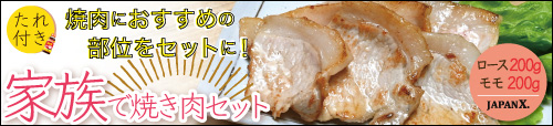 JAPAN X,ジャパンエックス,タレ付き家族で焼肉セットはこちら